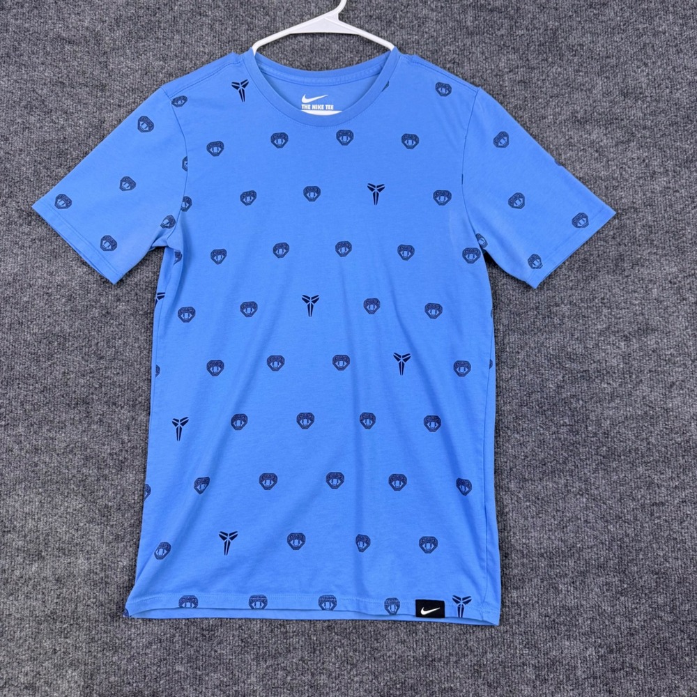 Nike Kobe Bryant Mamba X Rostarr Dri-FIT T-Shirt Mens Small Blue AOP Sheath Logo